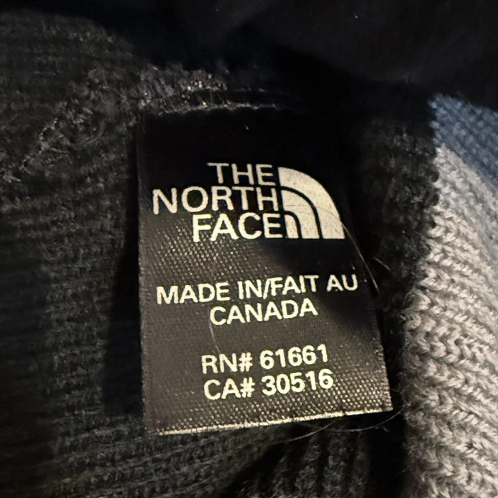 The North Face Black and Gray Knit Beanie